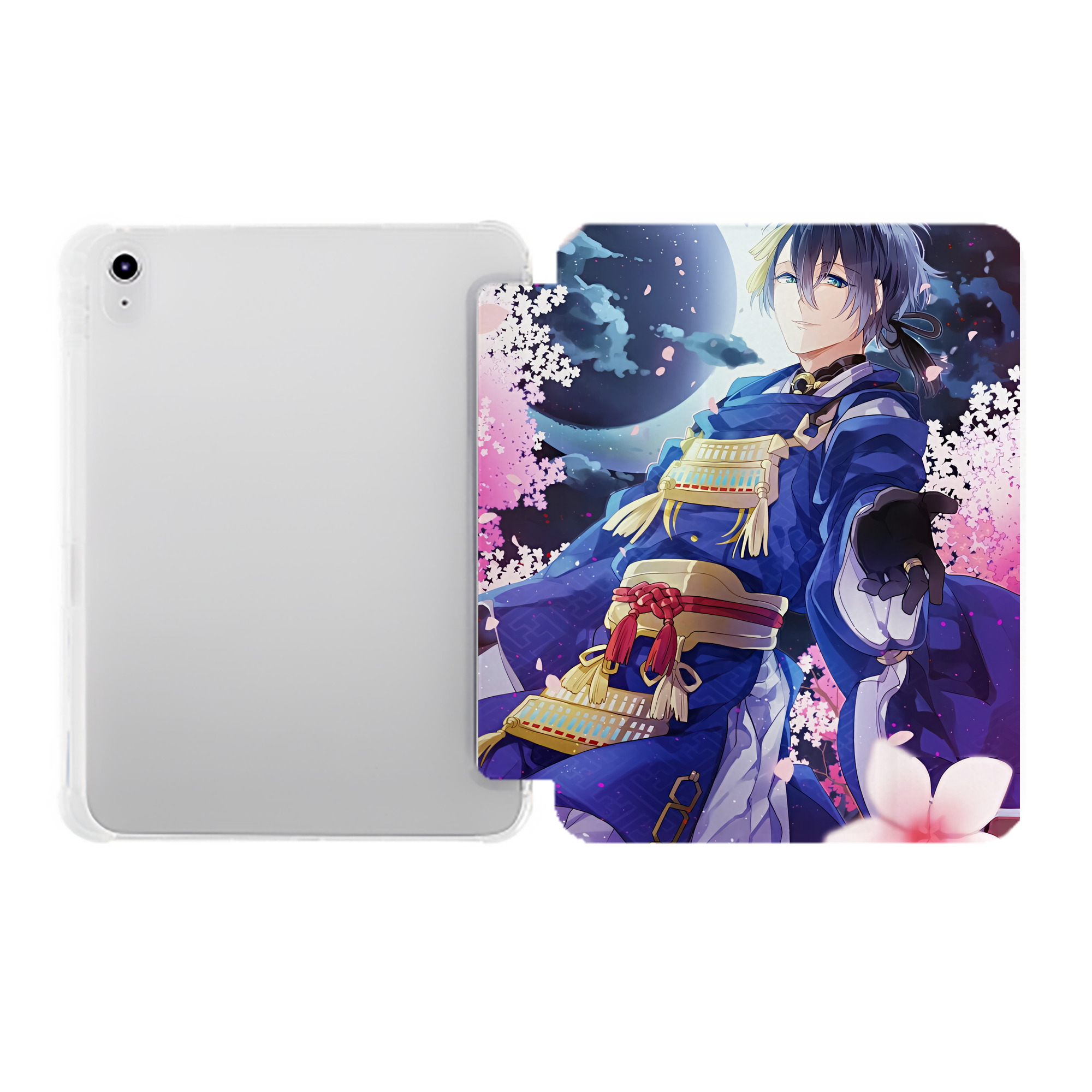 （画像用） 刀剣乱舞 Touken Ranbu IPad ケース ペン収納付き 三つ折りスタンド PUレザー×シリコン 対応機種9.5/10.5/10.9インチ